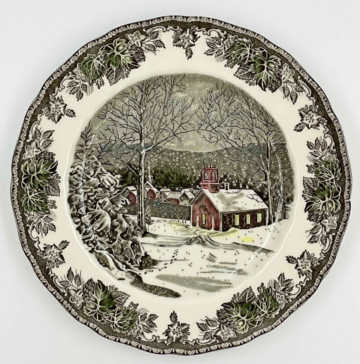Vintage Johnson Brothers Friendly Village School House Dinner Plates – Set of 5
