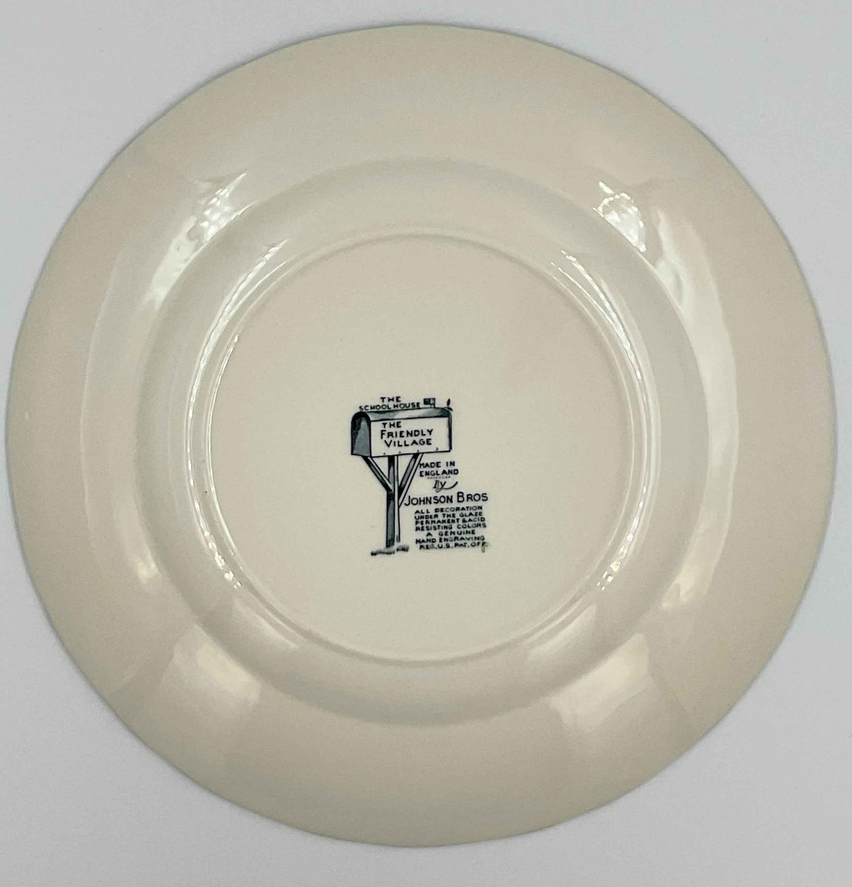 Vintage Johnson Brothers Friendly Village School House Dinner Plates – Set of 5