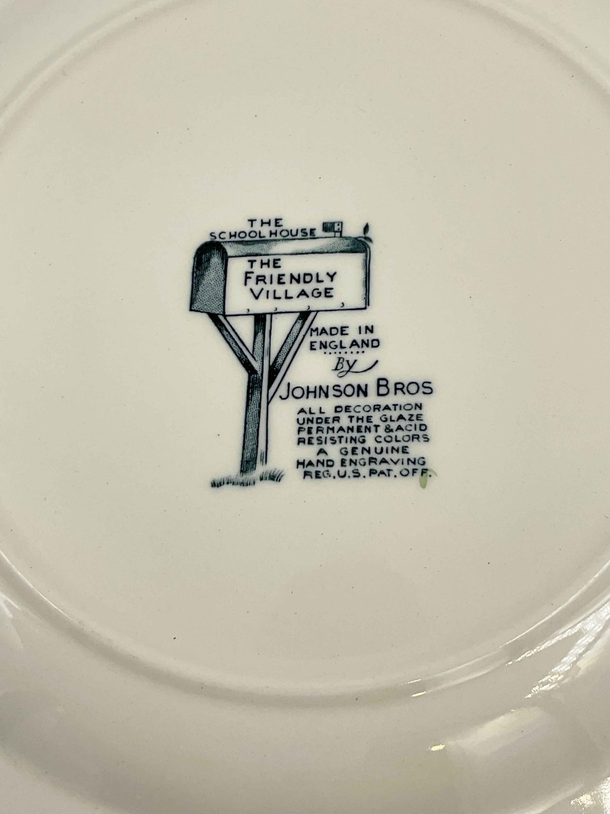 Vintage Johnson Brothers Friendly Village School House Dinner Plates – Set of 5