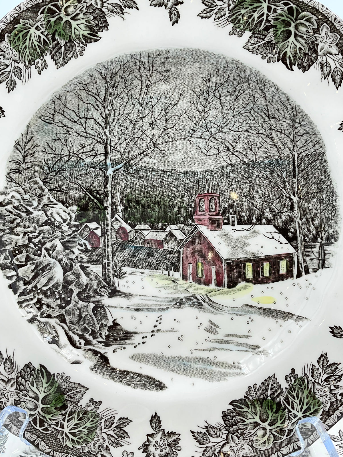 Vintage Johnson Brothers Friendly Village School House Dinner Plates – Set of 5