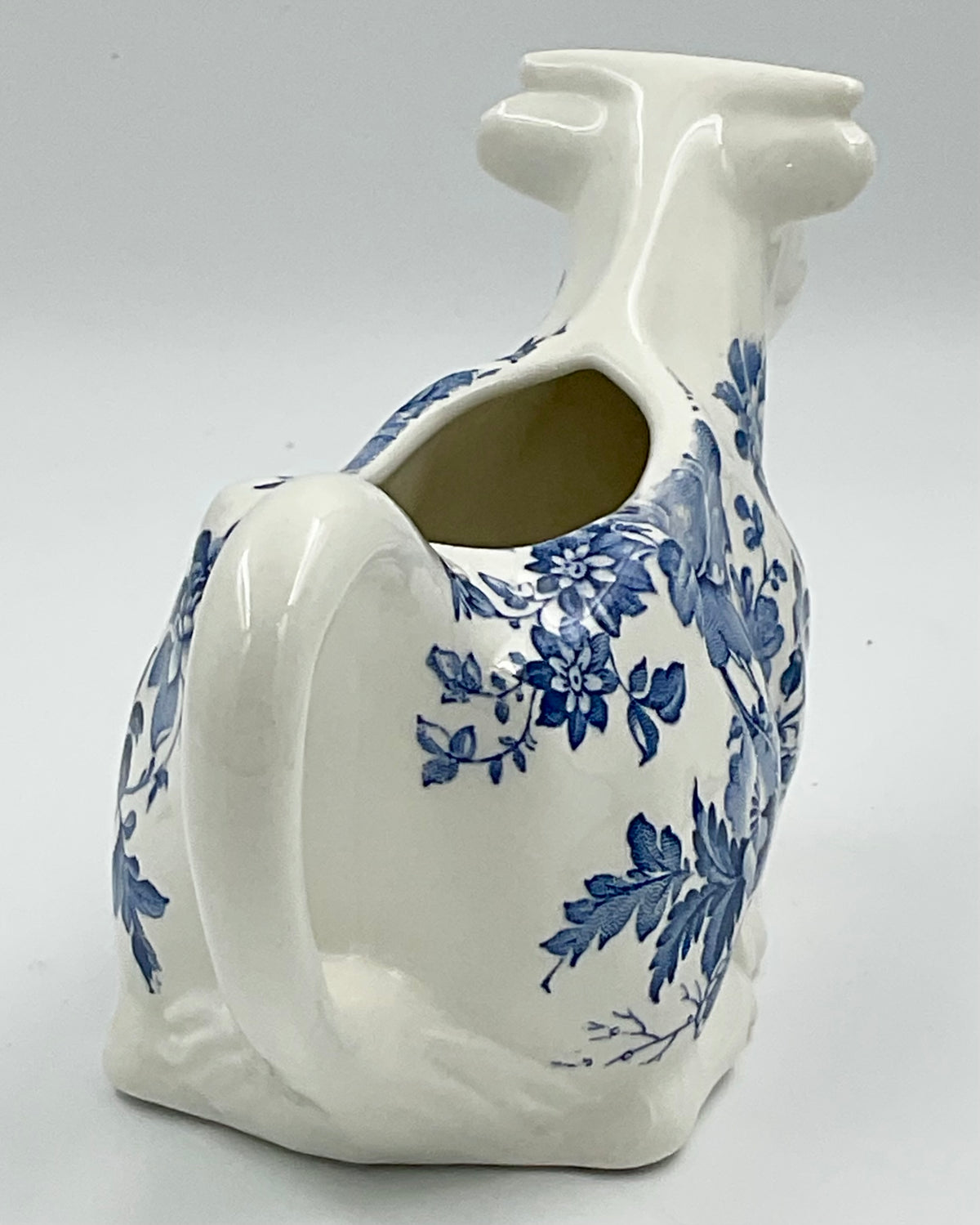 Vintage Royal Crownford Charlotte Cow Creamer Blue & White Ironstone