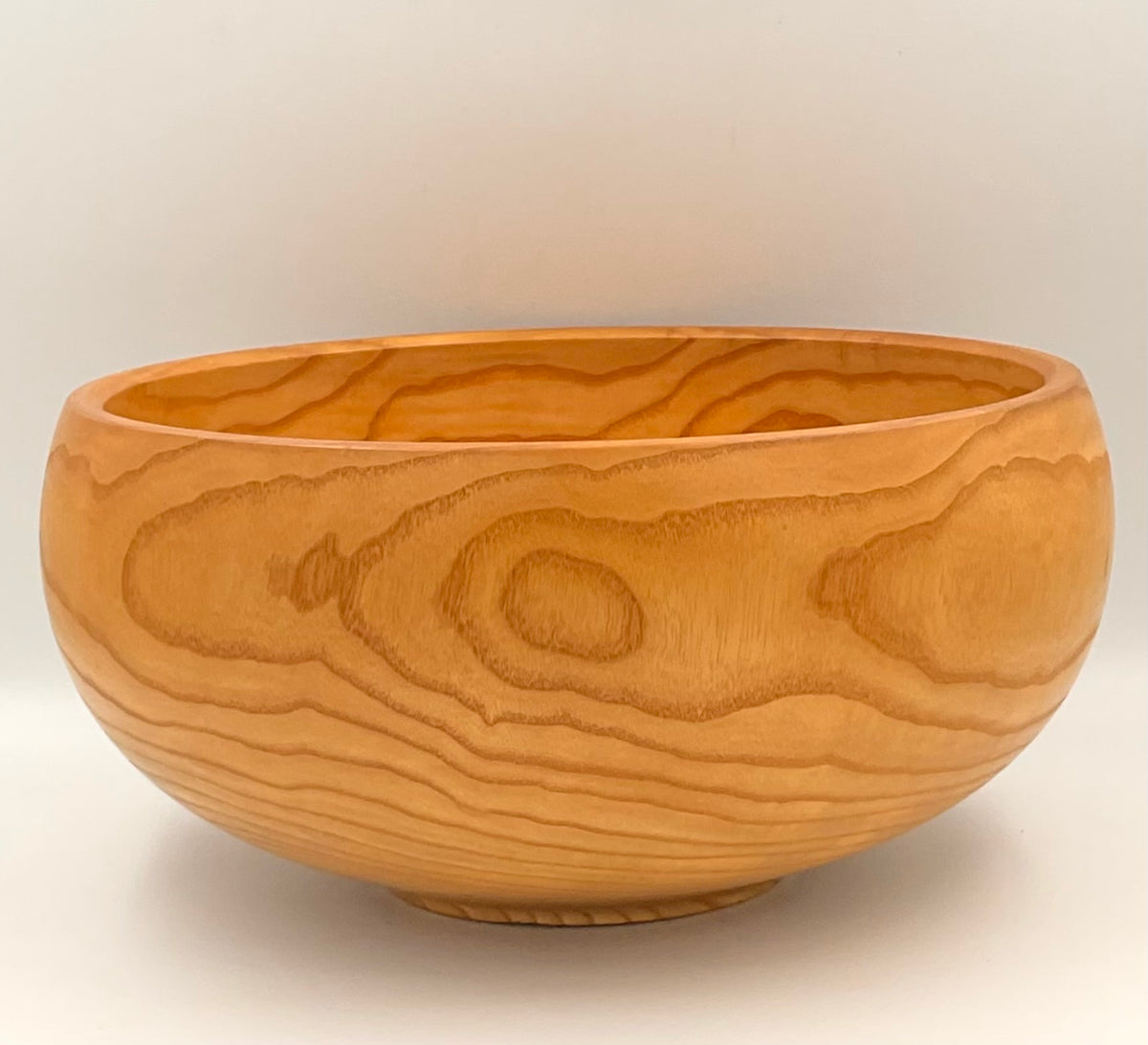 Vintage Ken Goodrich Hand-Turned Wood Bowl | Signed 1990 | 12.5”