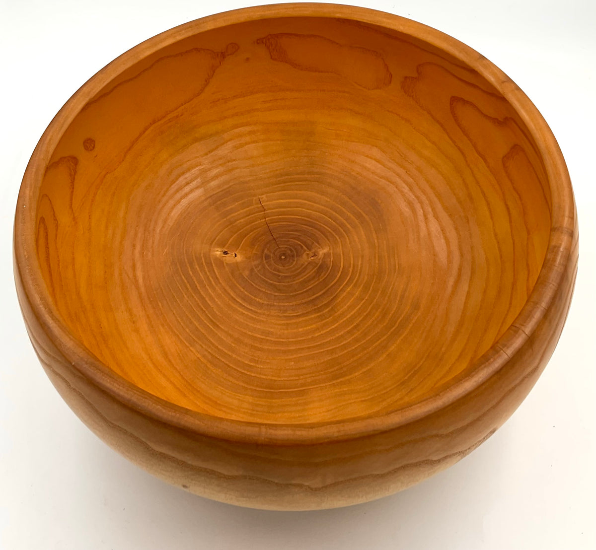 Vintage Ken Goodrich Hand-Turned Wood Bowl | Signed 1990 | 12.5”