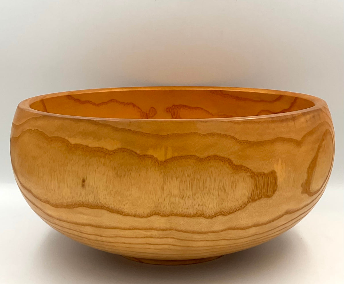 Vintage Ken Goodrich Hand-Turned Wood Bowl | Signed 1990 | 12.5”