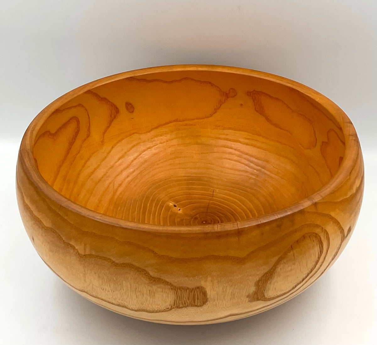 Vintage Ken Goodrich Hand-Turned Wood Bowl | Signed 1990 | 12.5”