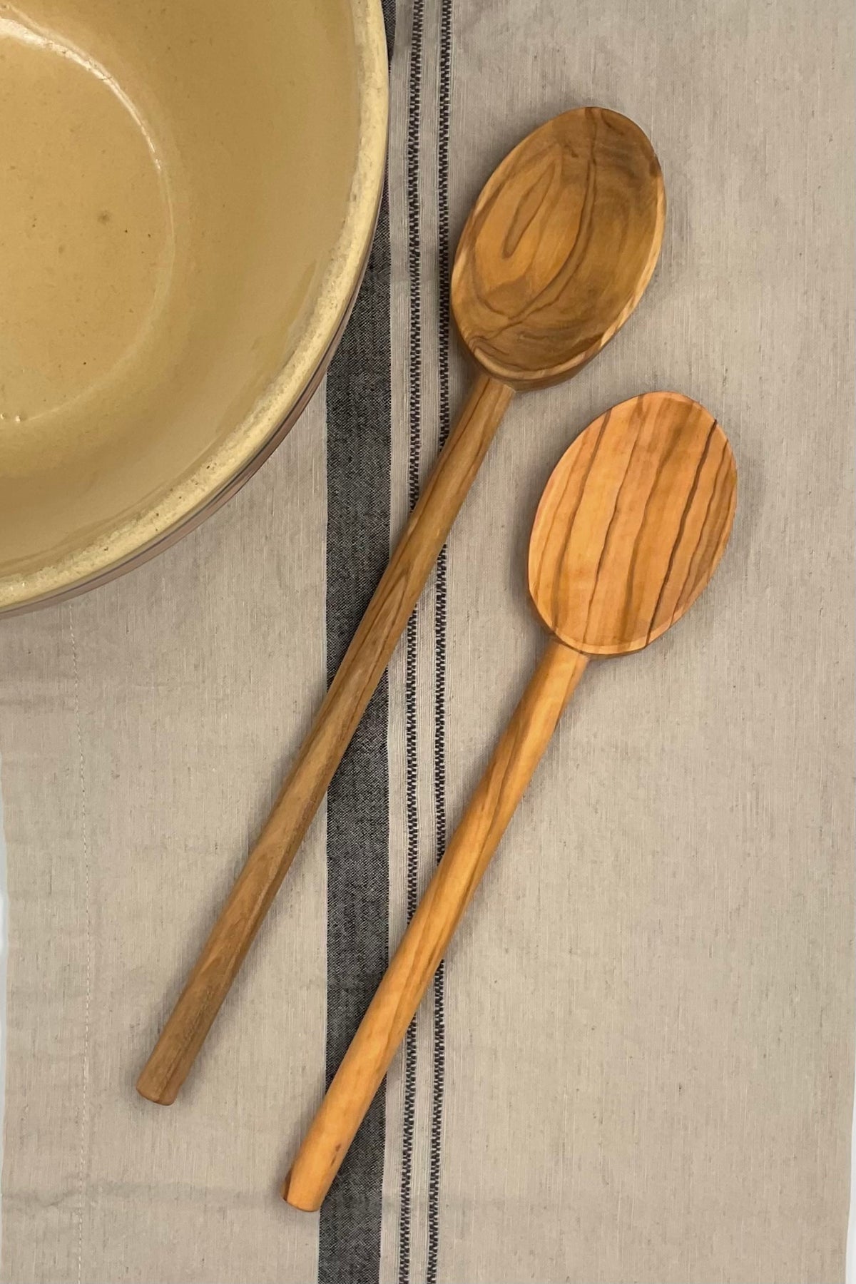 Italian Olive Wood Cooking Spoon, 12 Inch | Eddingtons