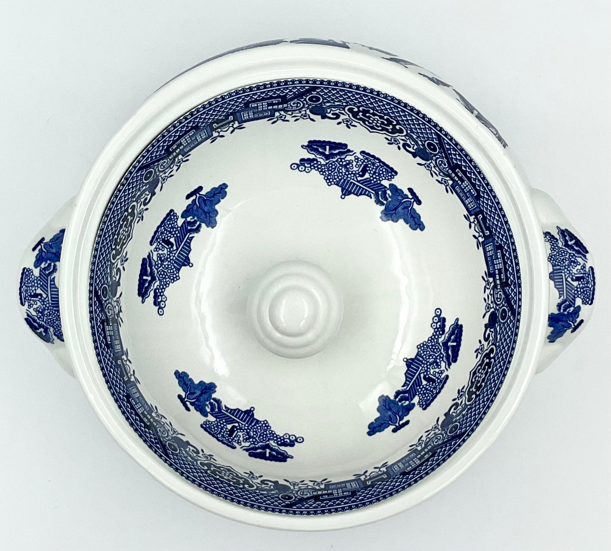 Churchill England Blue Willow Covered Serving Bowl | Lidded Tureen