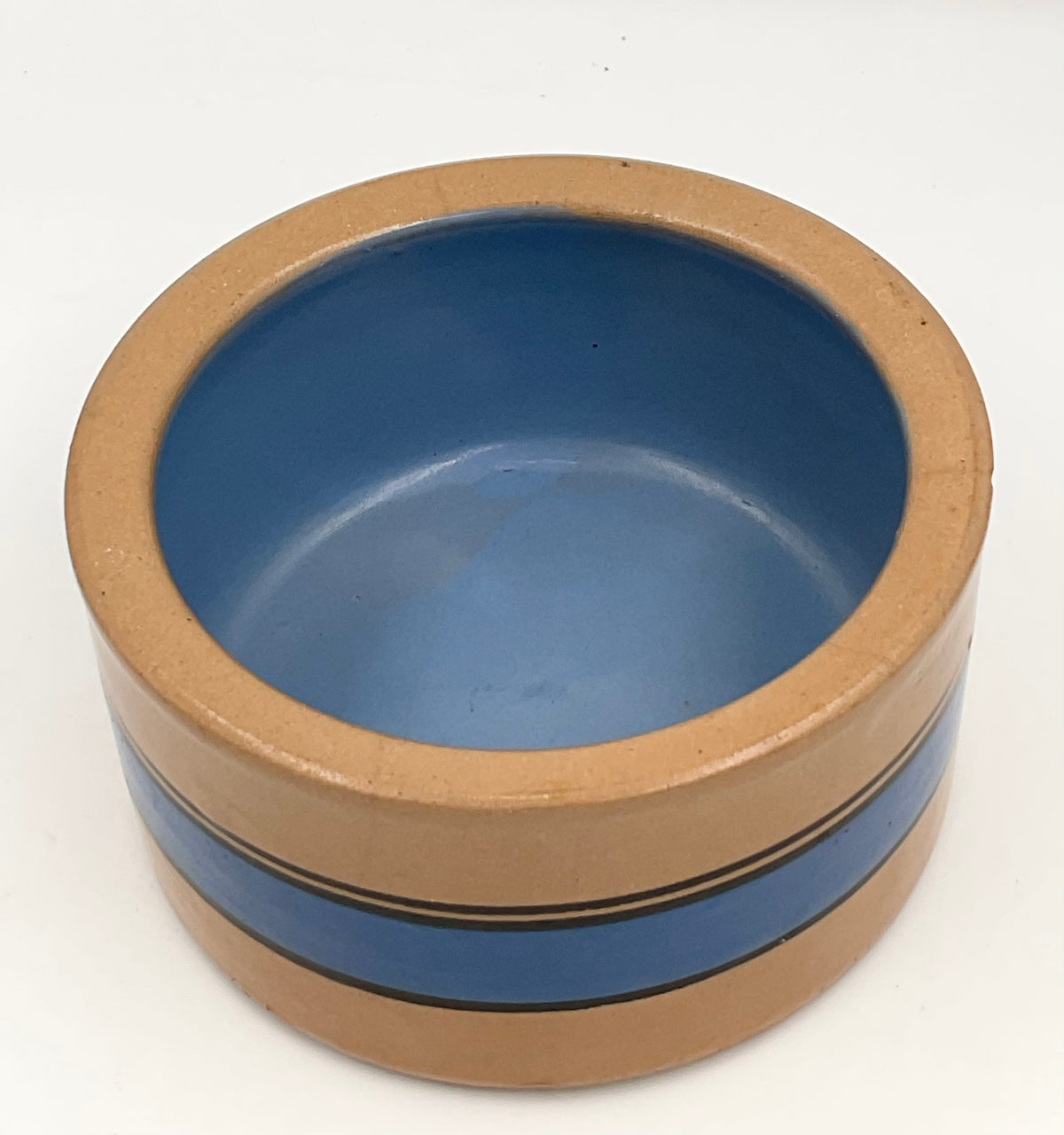 Blue Banded Stoneware Bowl | Pet Bowl Style 5"