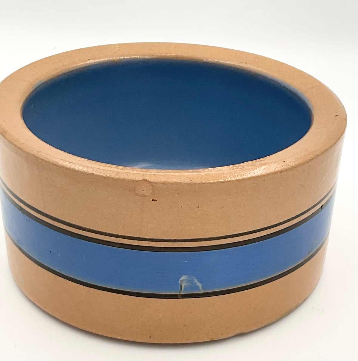 Blue Banded Stoneware Bowl | Pet Bowl Style 5"