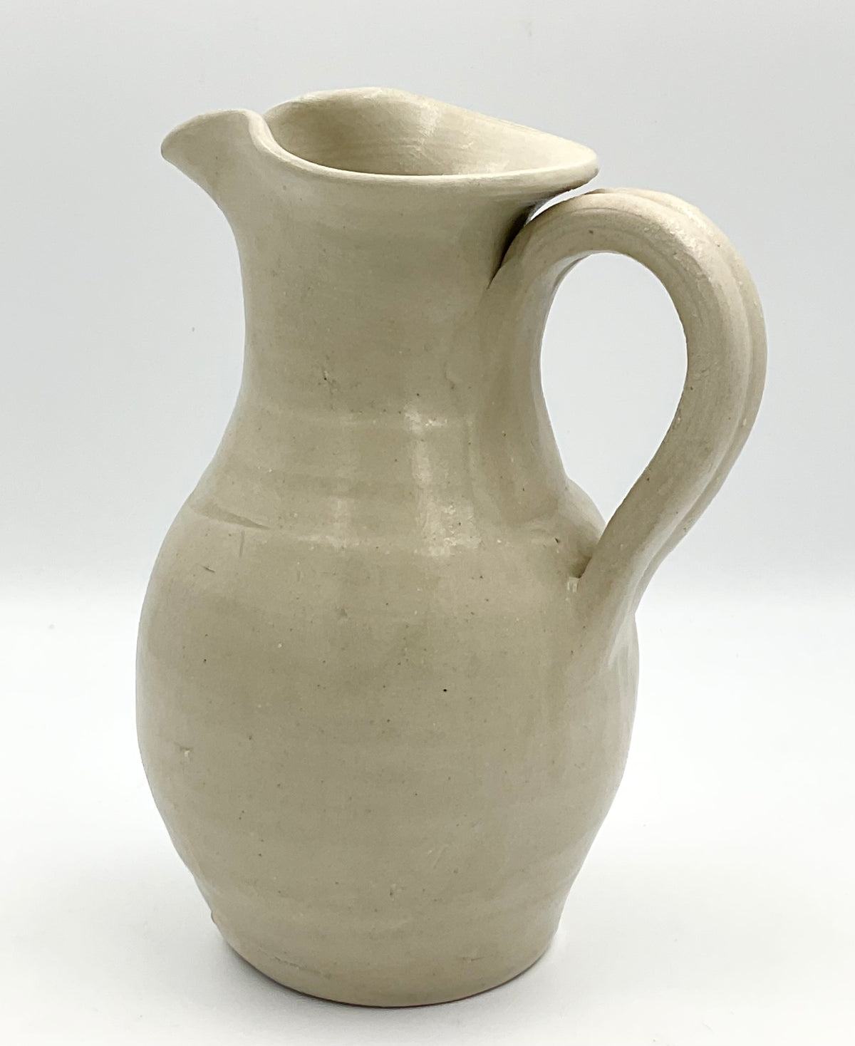 Williamsburg Pottery Blue Floral Stoneware Pitcher
