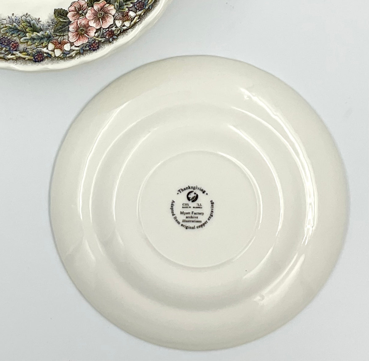 Vintage Churchill Thanksgiving Turkey 7-Inch Plates, Set of 4