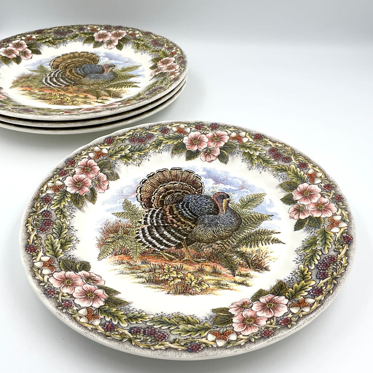 Churchill Thanksgiving Turkey 10-Inch Dinner Plates, Set of 4