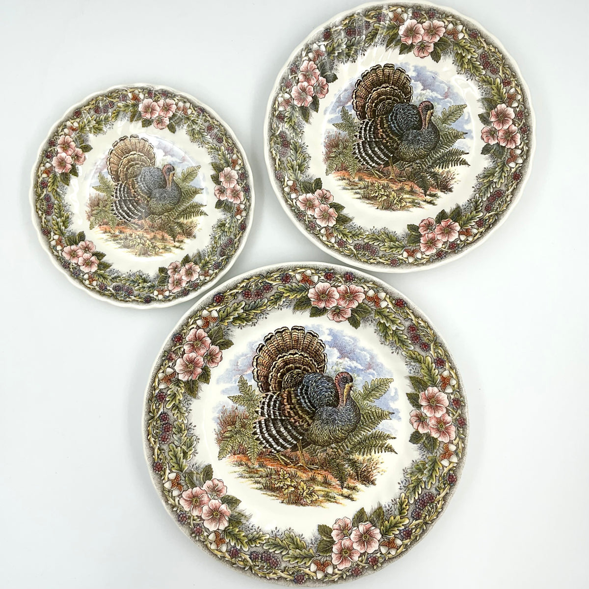 Queen’s Myott Thanksgiving Turkey 8-Inch Salad Plates, Set of 2