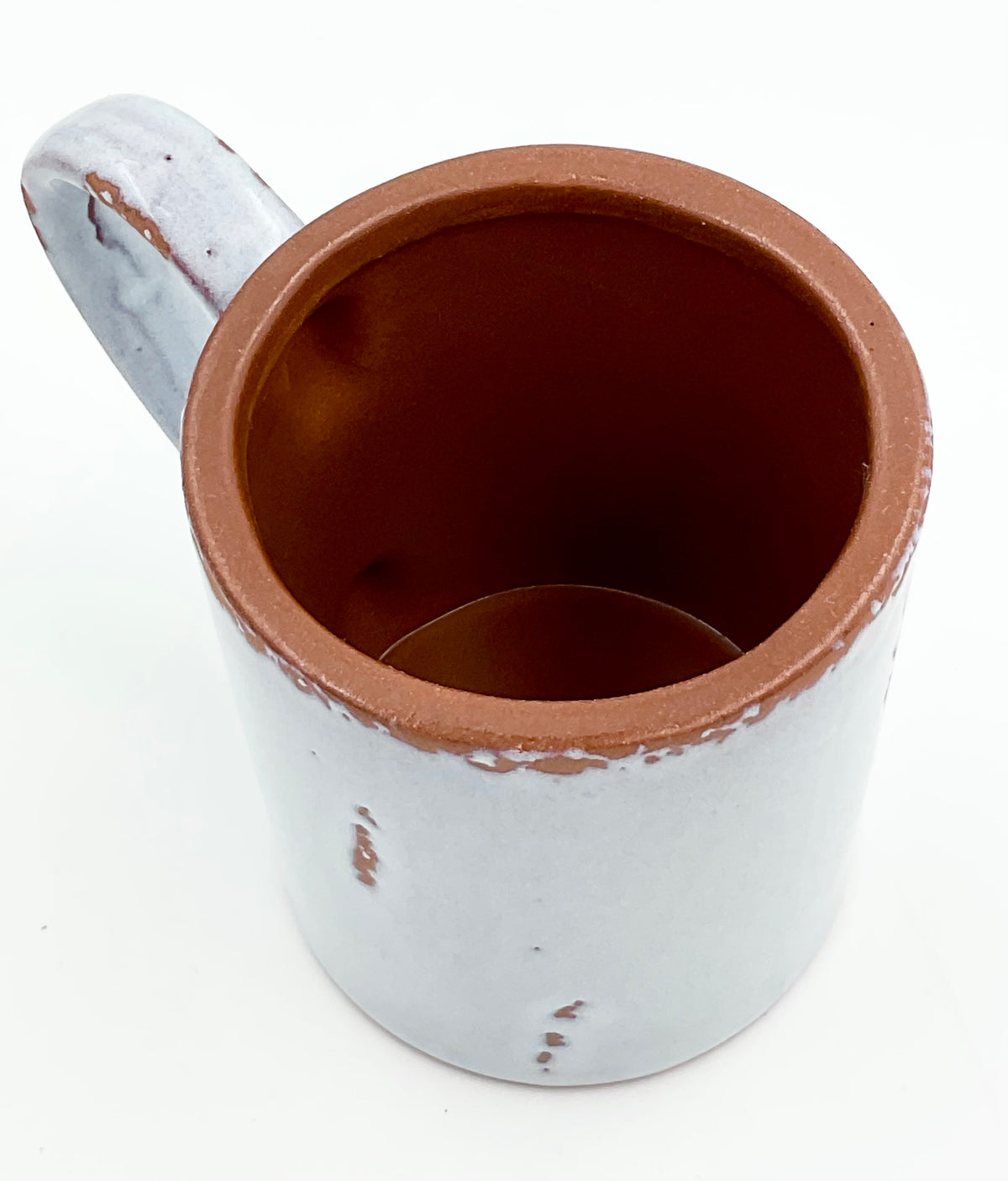 Rustic Blue Bird & Floral Pottery Mugs | Set of 2