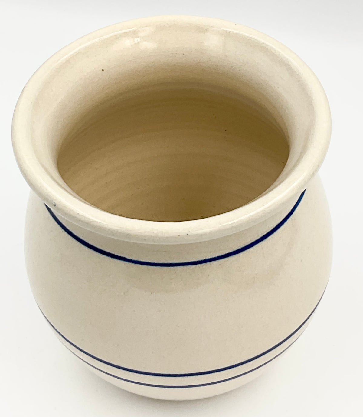 Crock #1 rim and glazed interior