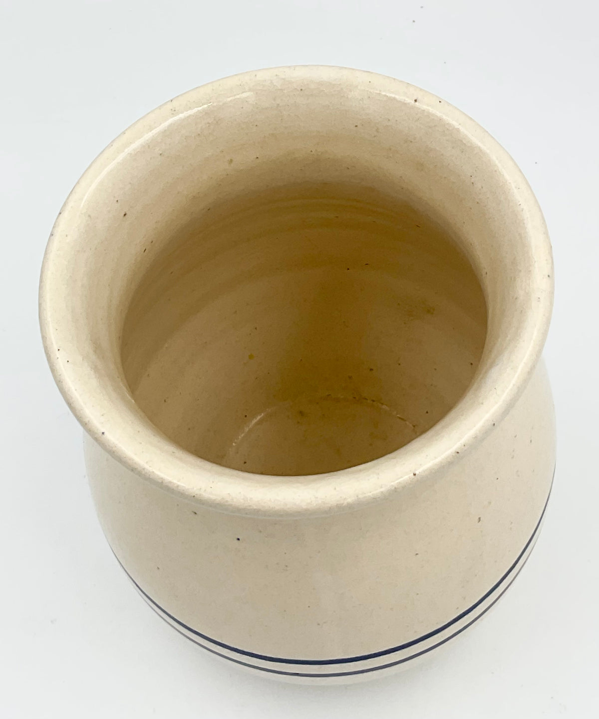 Crock #2 glazed interior and rim