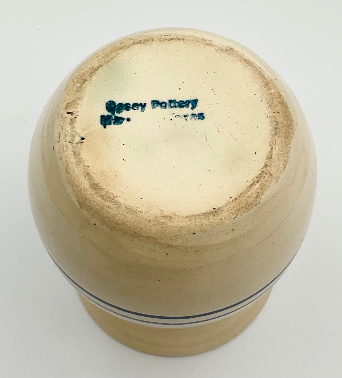 Crock #2 base with partially legible Casey Pottery stamp