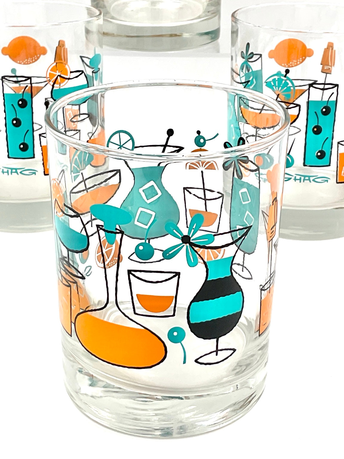 SHAG cocktail glass showing wraparound design
