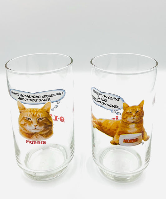 Vintage Promotional Morris the Cat Drinking Glasses