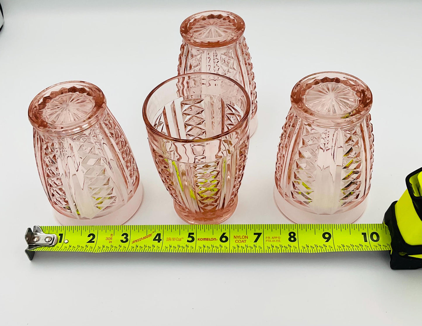 Vintage Anchor Hocking Pink Diamond Pattern Tumbler