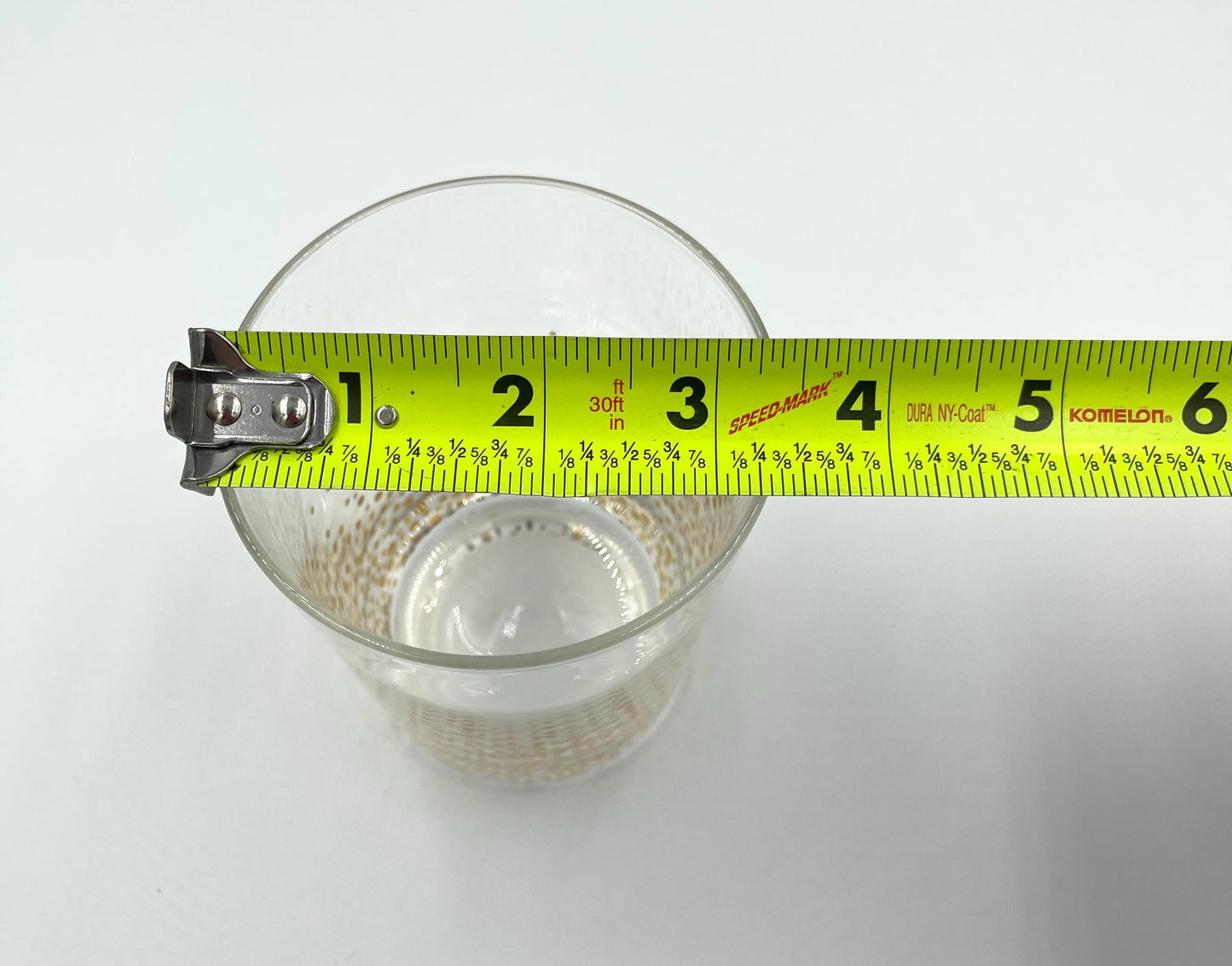 Set of Four Double Old Fashioned Gold Dot Confetti Glasses