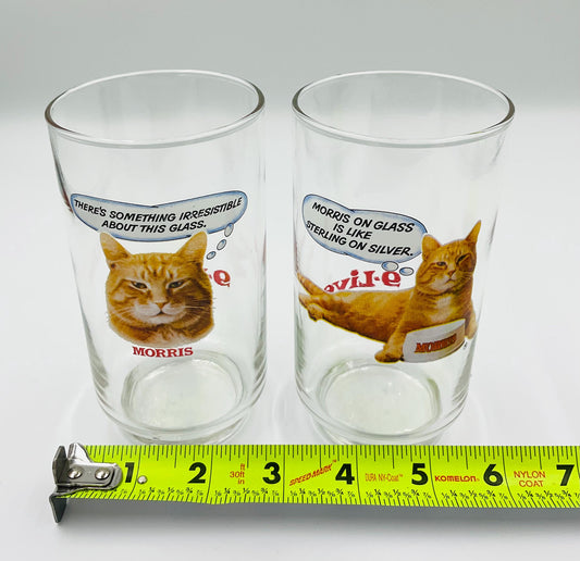 Vintage Promotional Morris the Cat Drinking Glasses