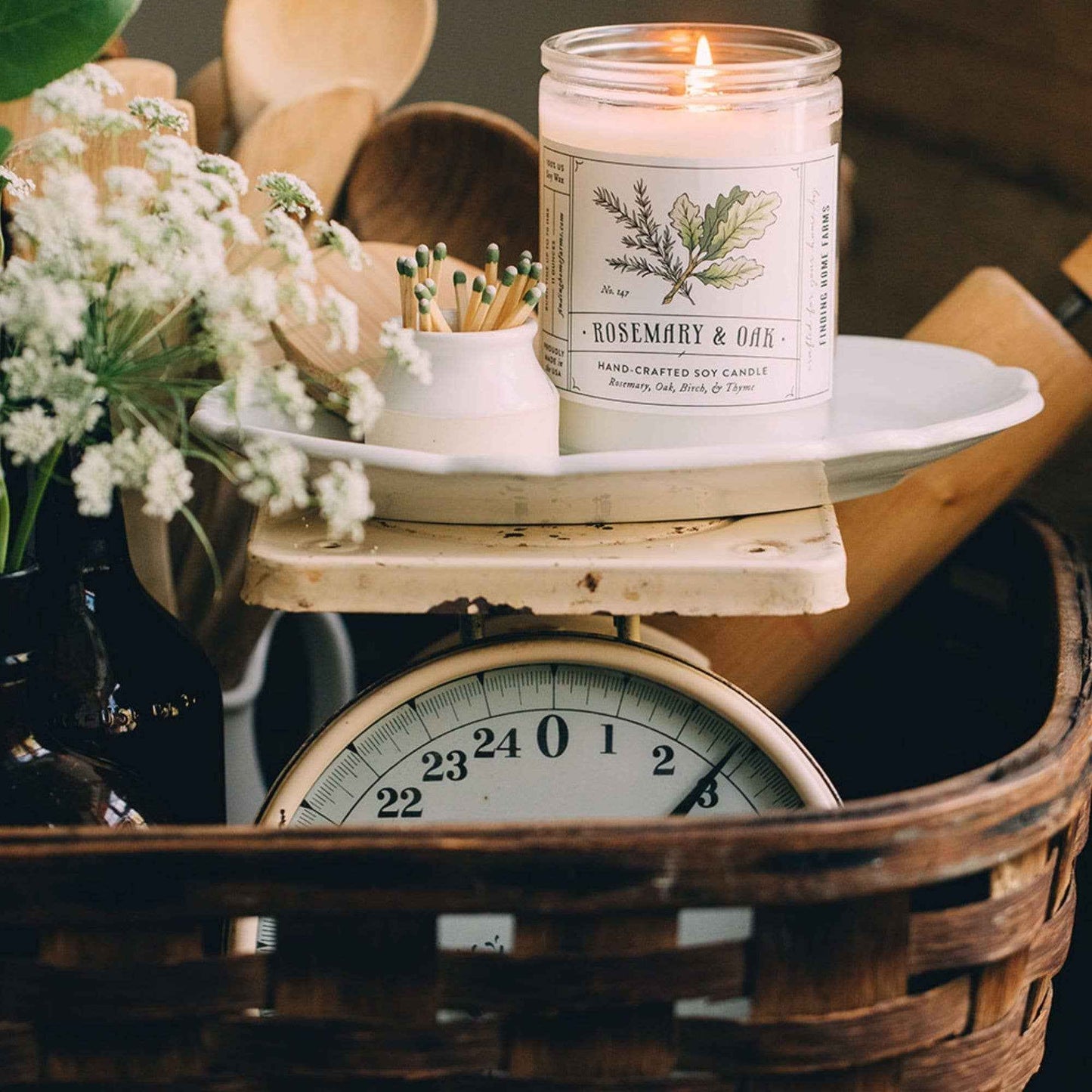 Rosemary & Oak | Hand-Poured Soy Candle